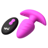 Rotating & Vibrating Silicone Butt Plug w/ Remote