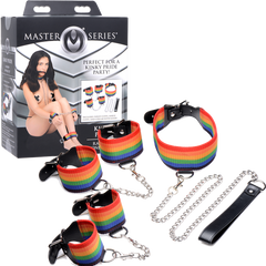 Kinky Pride Rainbow Bondage Set